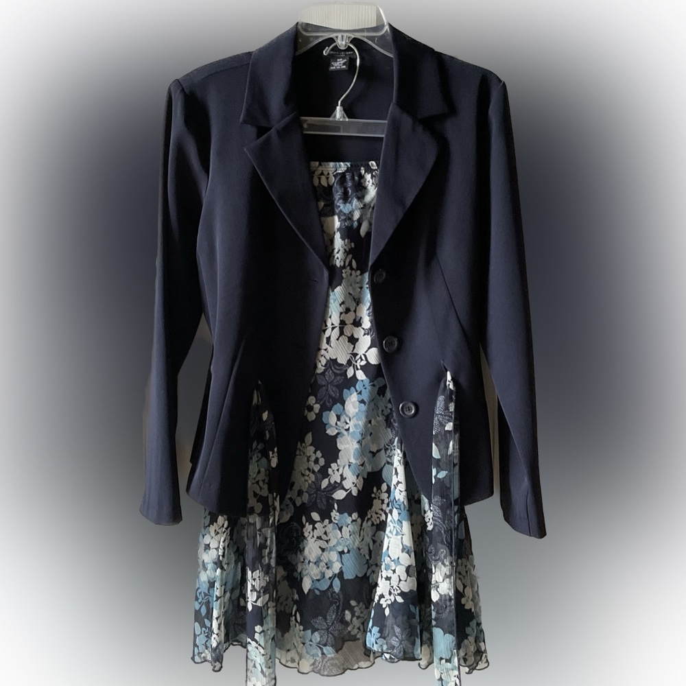 Courtenay Ladies 2-Piece Suit Set~Blue~Size 10P